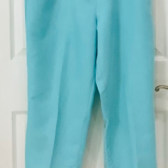Vintage  Bette & Court Aqua blue cropped pant, size 8 - Picture 1 of 5